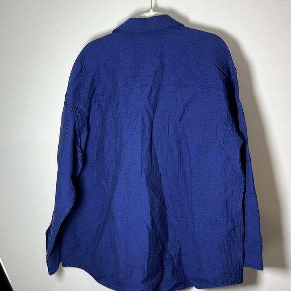 Madewell NWT Superoversized Shirt Jacket Shacket Sz XL Pockets Layers - Picture 13 of 13